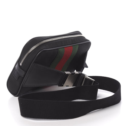 Gucci Canvas Web Slim Belt Bag Black 3 of 11