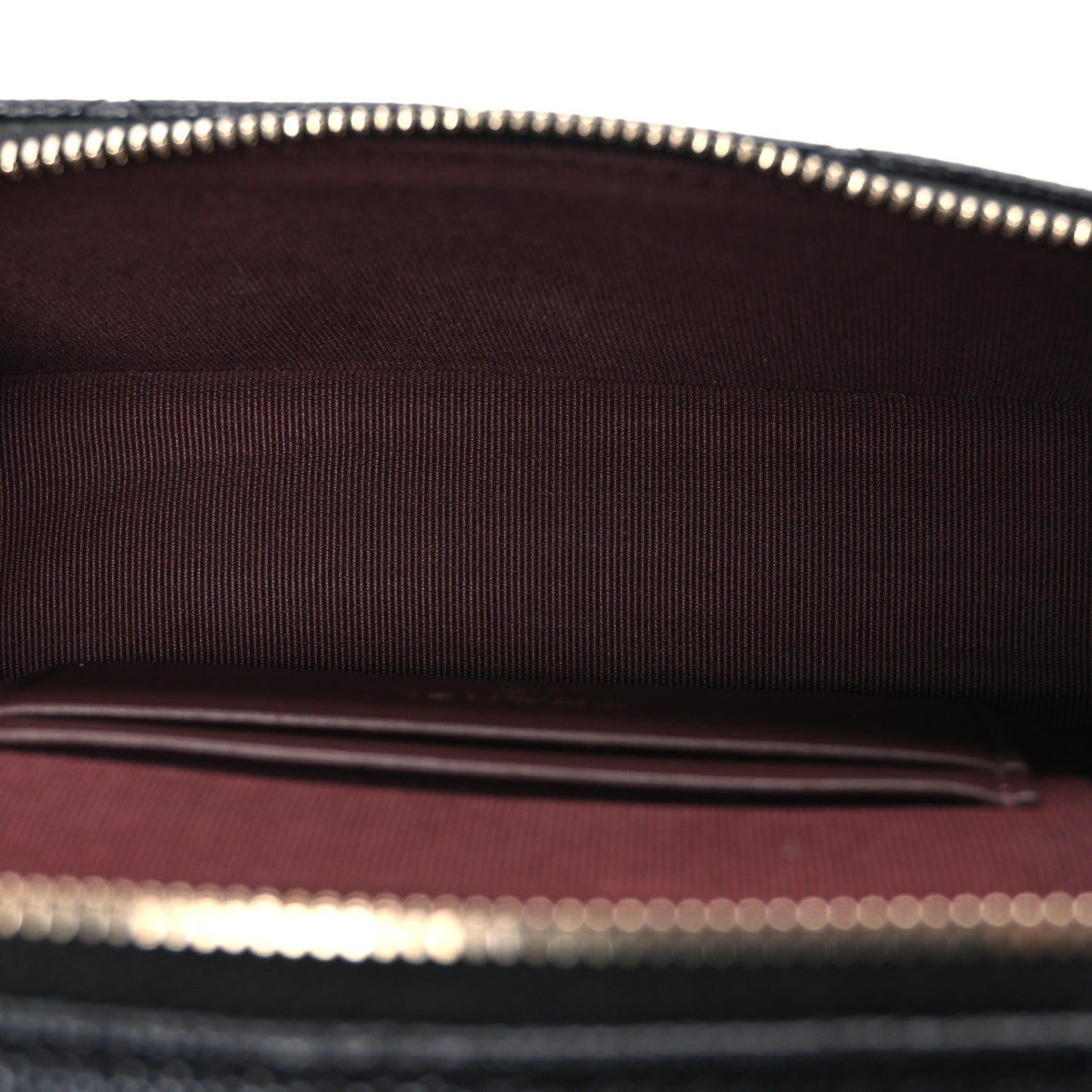 Caviar Quilted Top Handle Slim Vanity With Chain Black