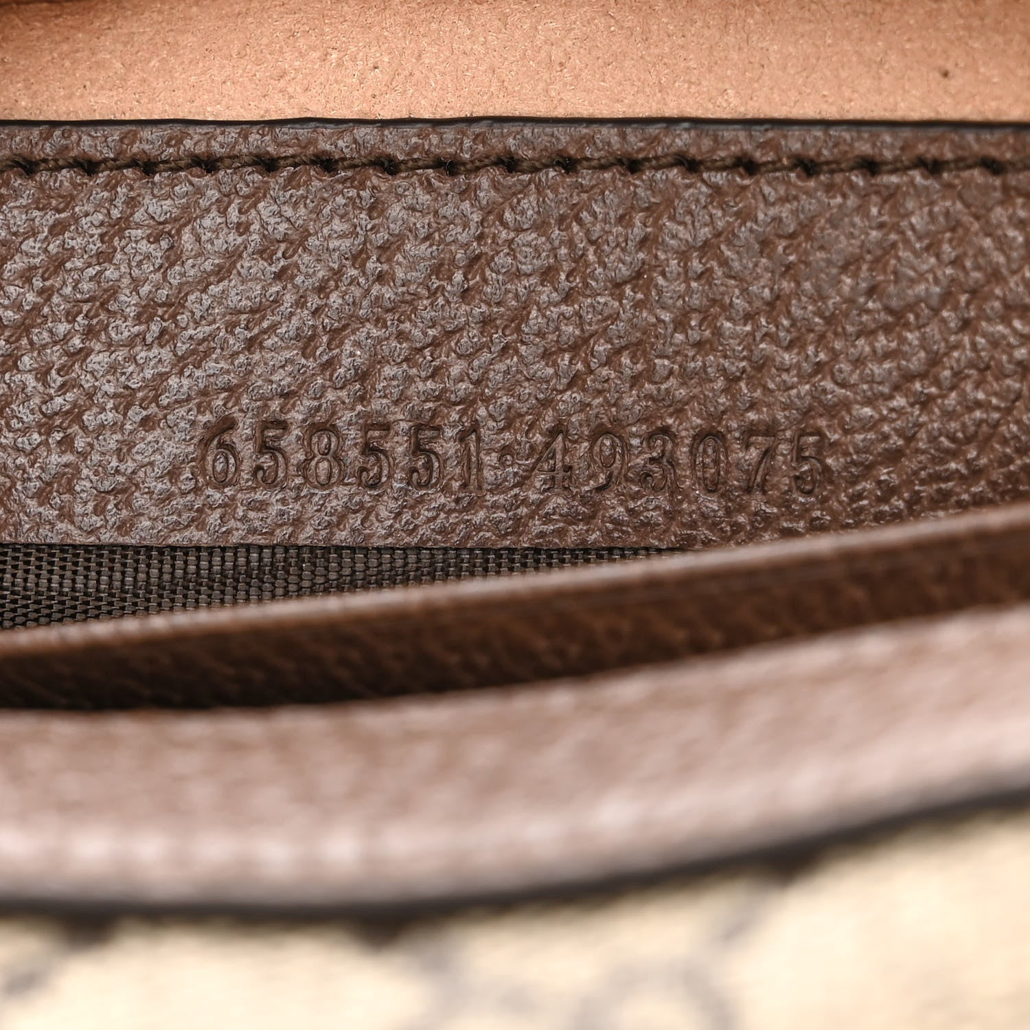 Gucci GG Supreme Monogram Textured Calfskin Web Mini Ophidia Half Moon Hobo Beige Ebony New Acero 7 of 11