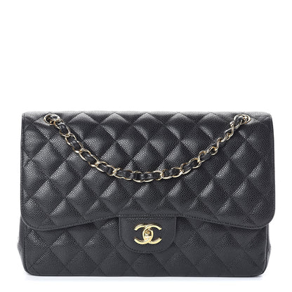 Chanel Caviar Quilted Jumbo Double Flap Black 1 of 10