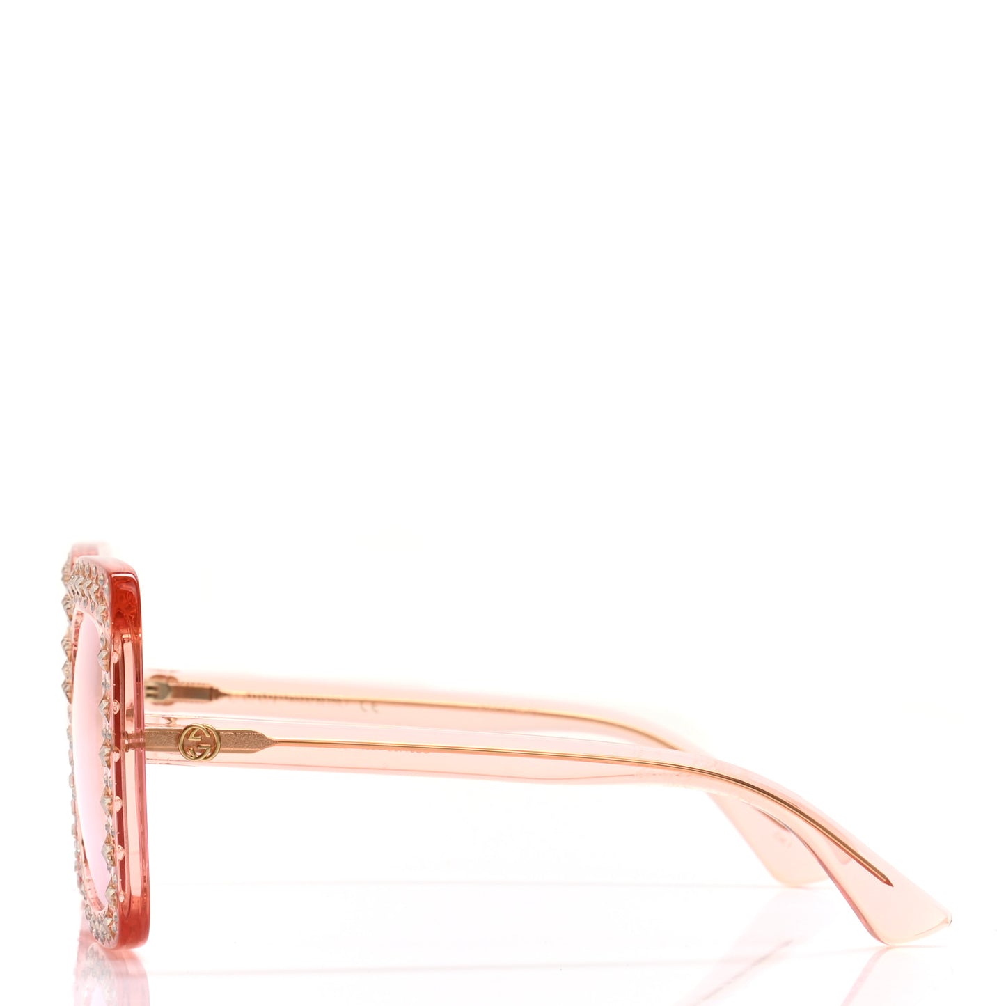 Crystal Square Frame Sunglasses GG0148S Pink
