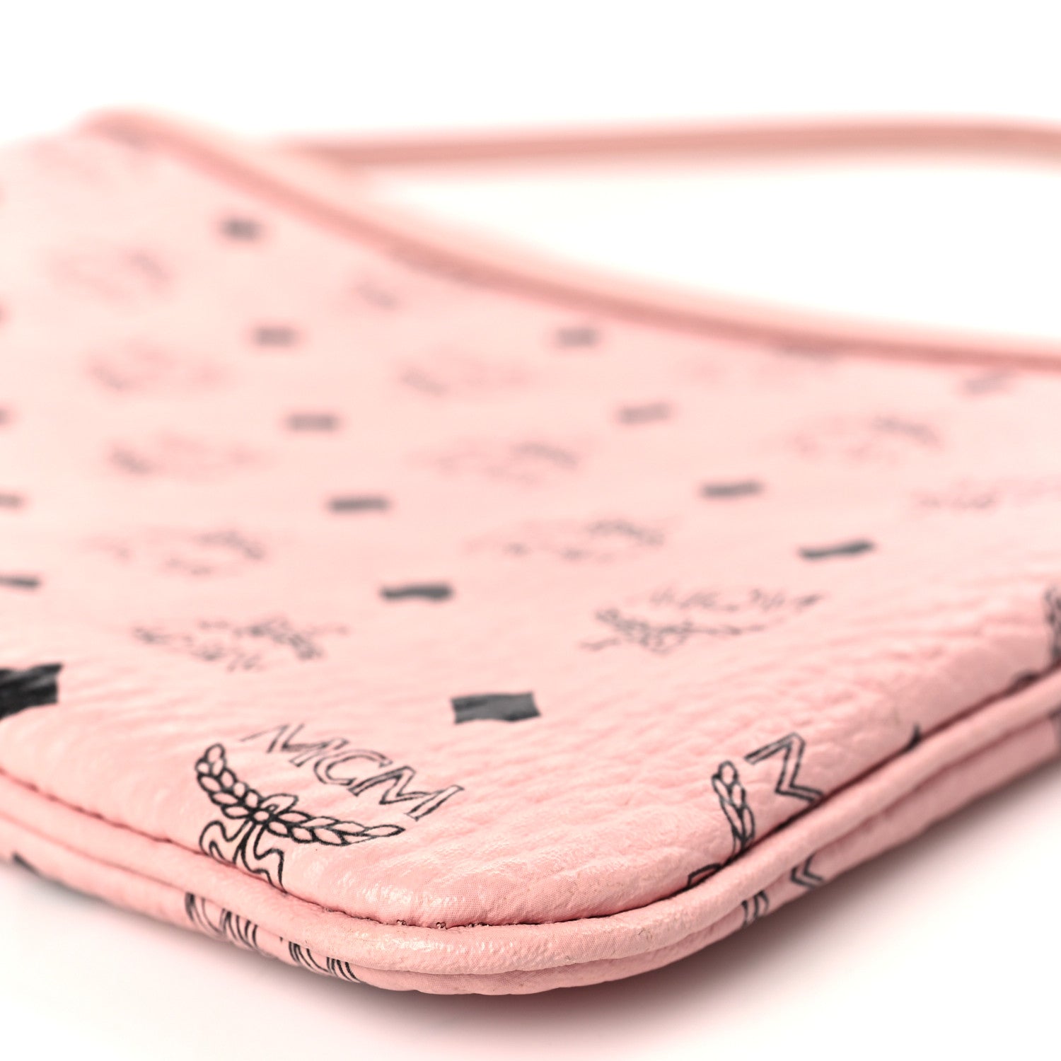 MCM Visetos Liz Shopper Tote Pouch Light Pink 9 of 10