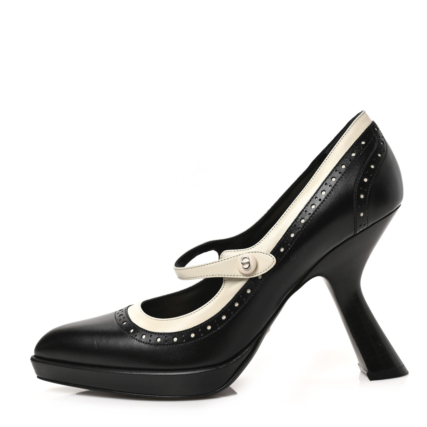 Calfskin Spectadior Pumps 39 Black