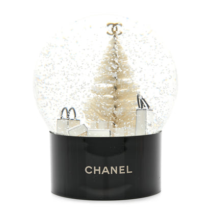 Chanel Glass Christmas Tree Shopping Bag Snow Globe 1 of 9