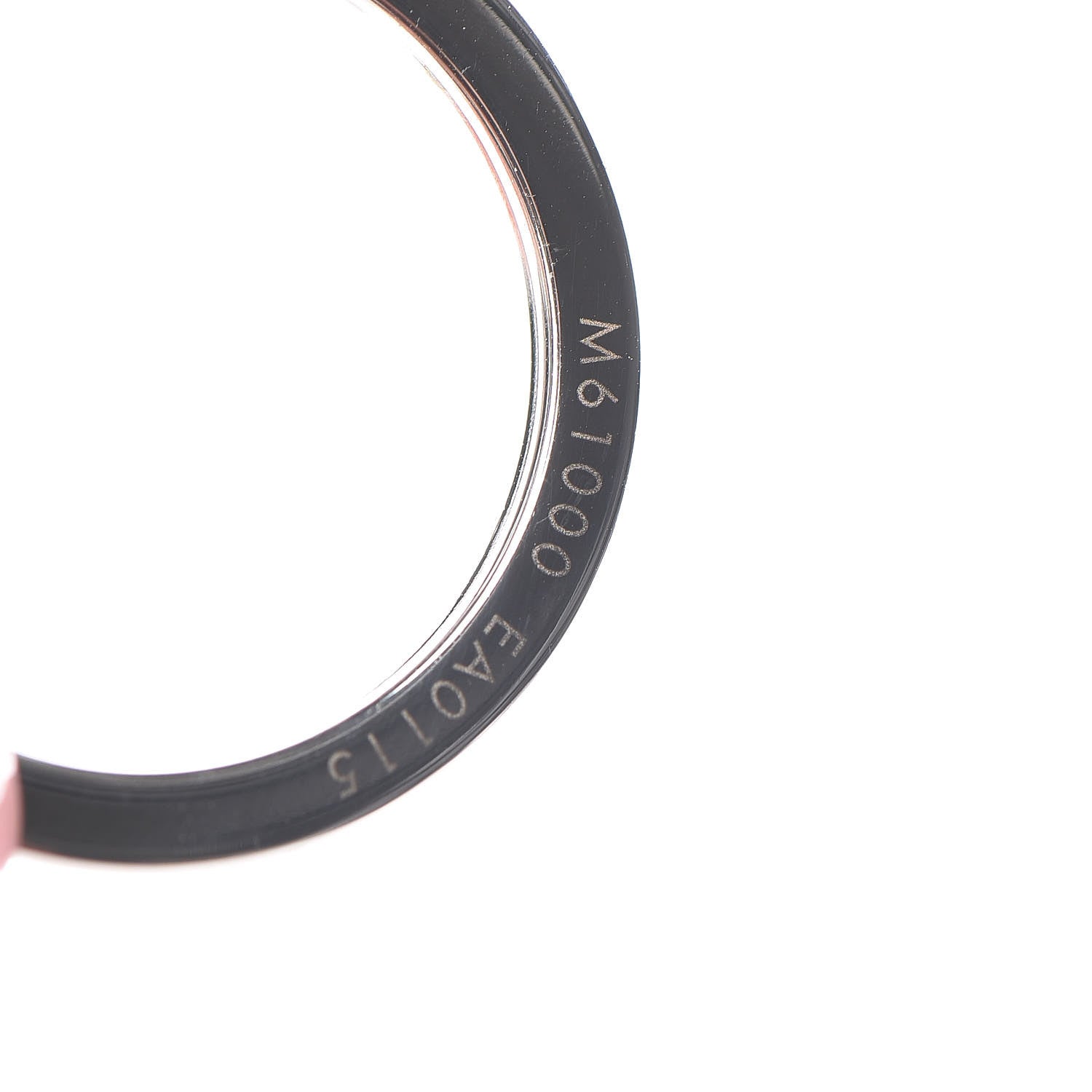 Louis Vuitton LV Logo Bag Charm Key Holder Silver 4 of 5