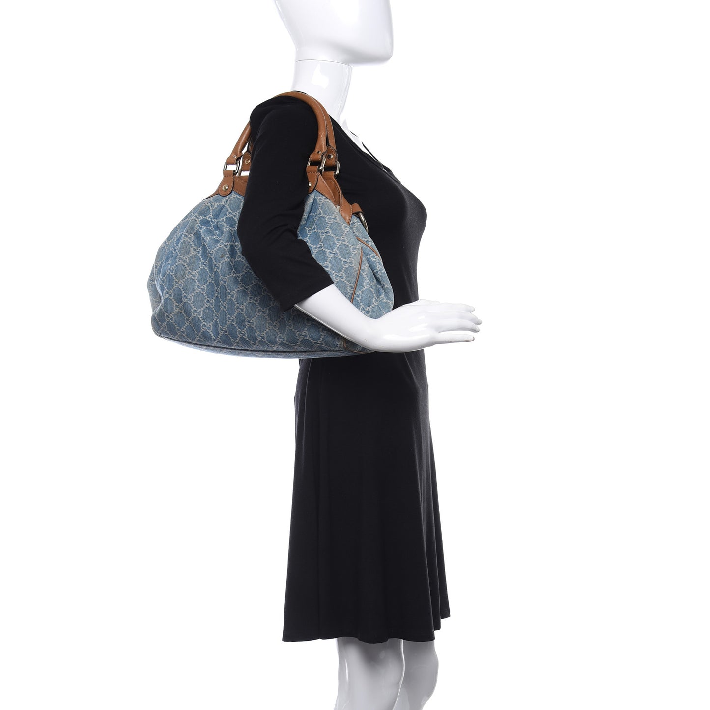 Denim Monogram Medium Sukey Tote Blue
