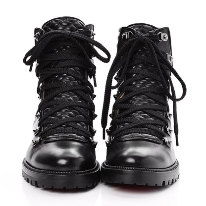 Christian Louboutin Shiny Nappa Mad Flat Boots 41 Black 2 of 8