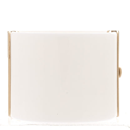 Chanel Resin Gingham CC Cuff White Pink 3 of 5