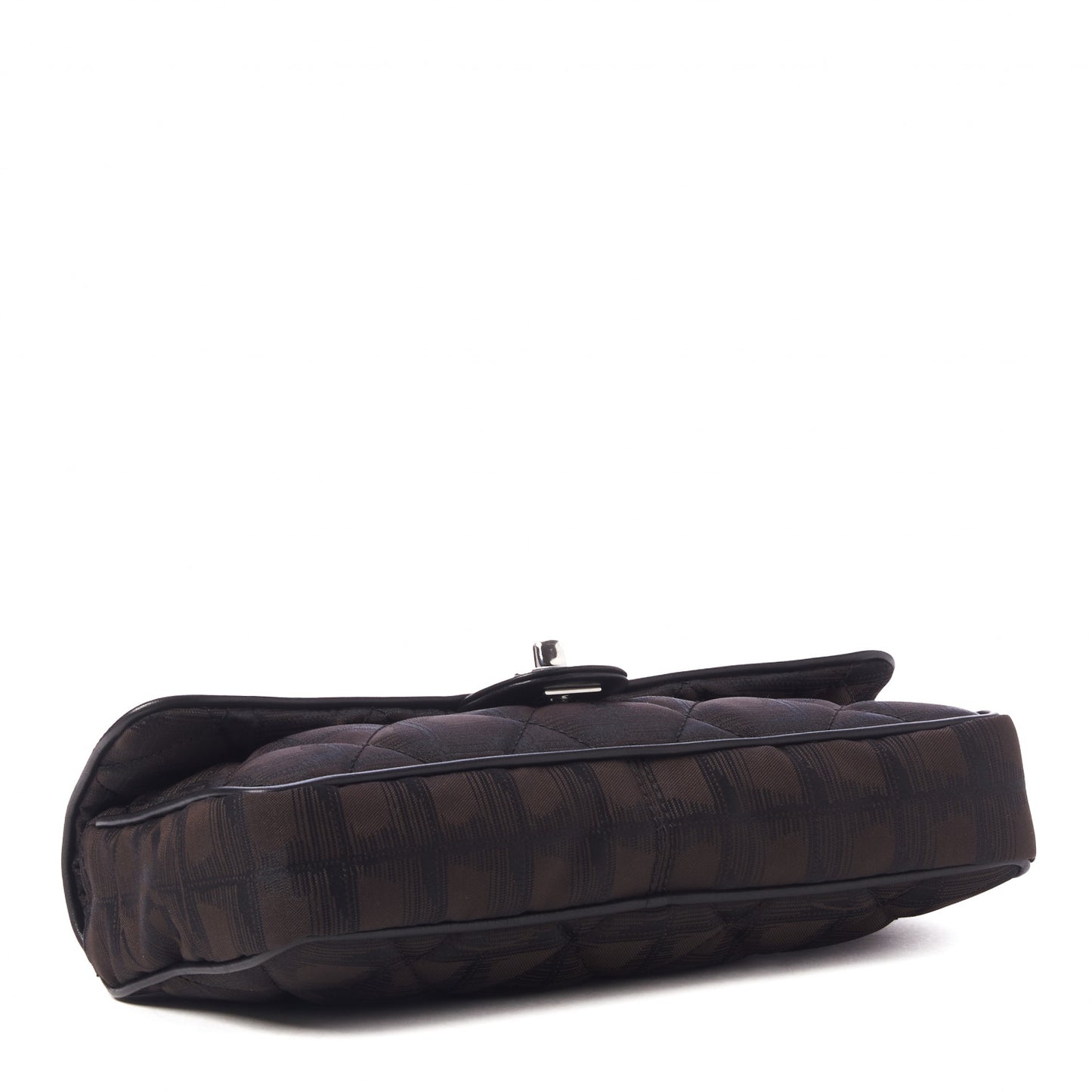 Nylon Quilted Travel Flap Dark Brown