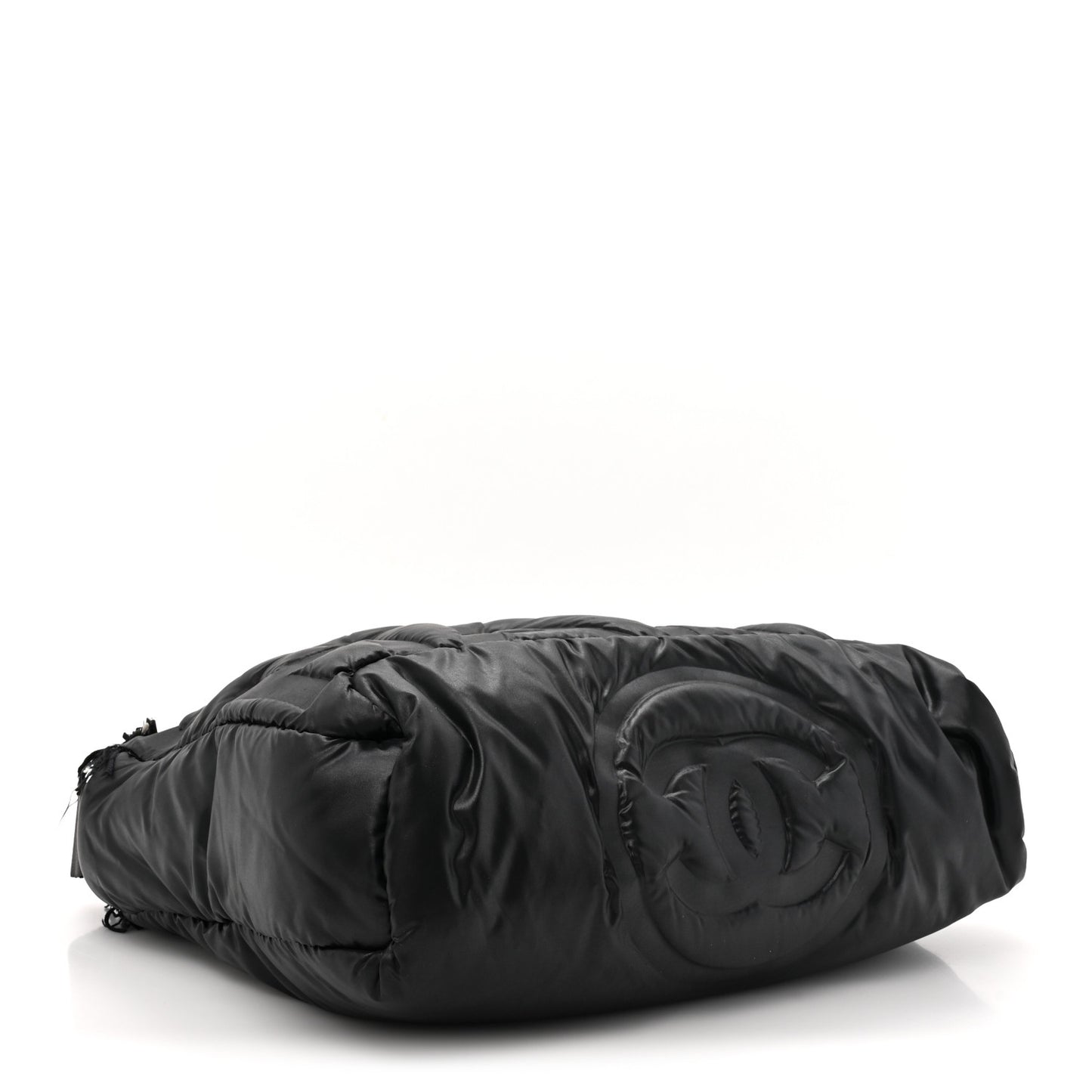 Nylon Tweed Coco Neige Messenger Bag Black