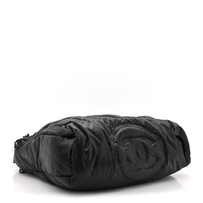 Chanel Nylon Tweed Coco Neige Messenger Bag Black 4 of 10