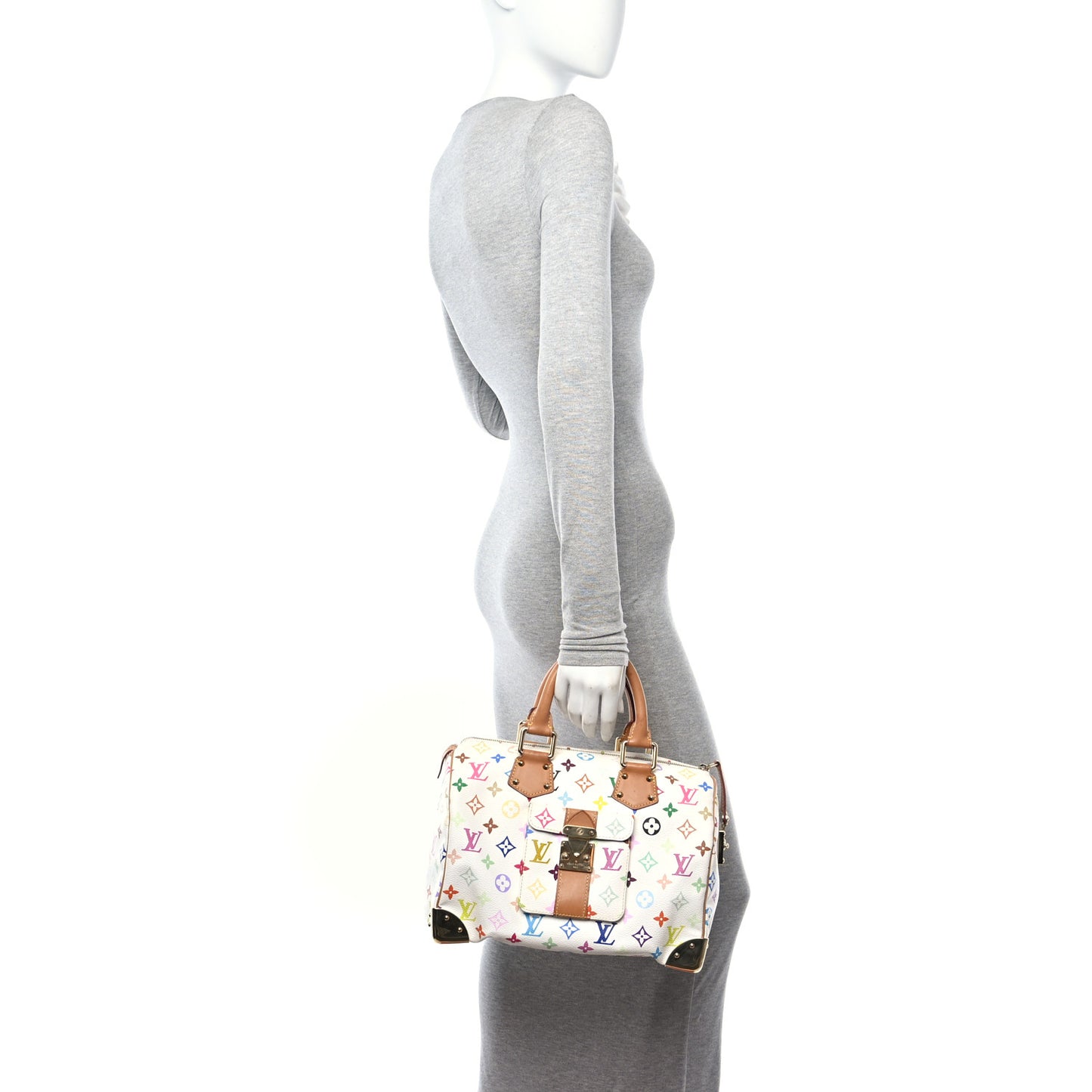 Monogram Multicolor Speedy 30 White