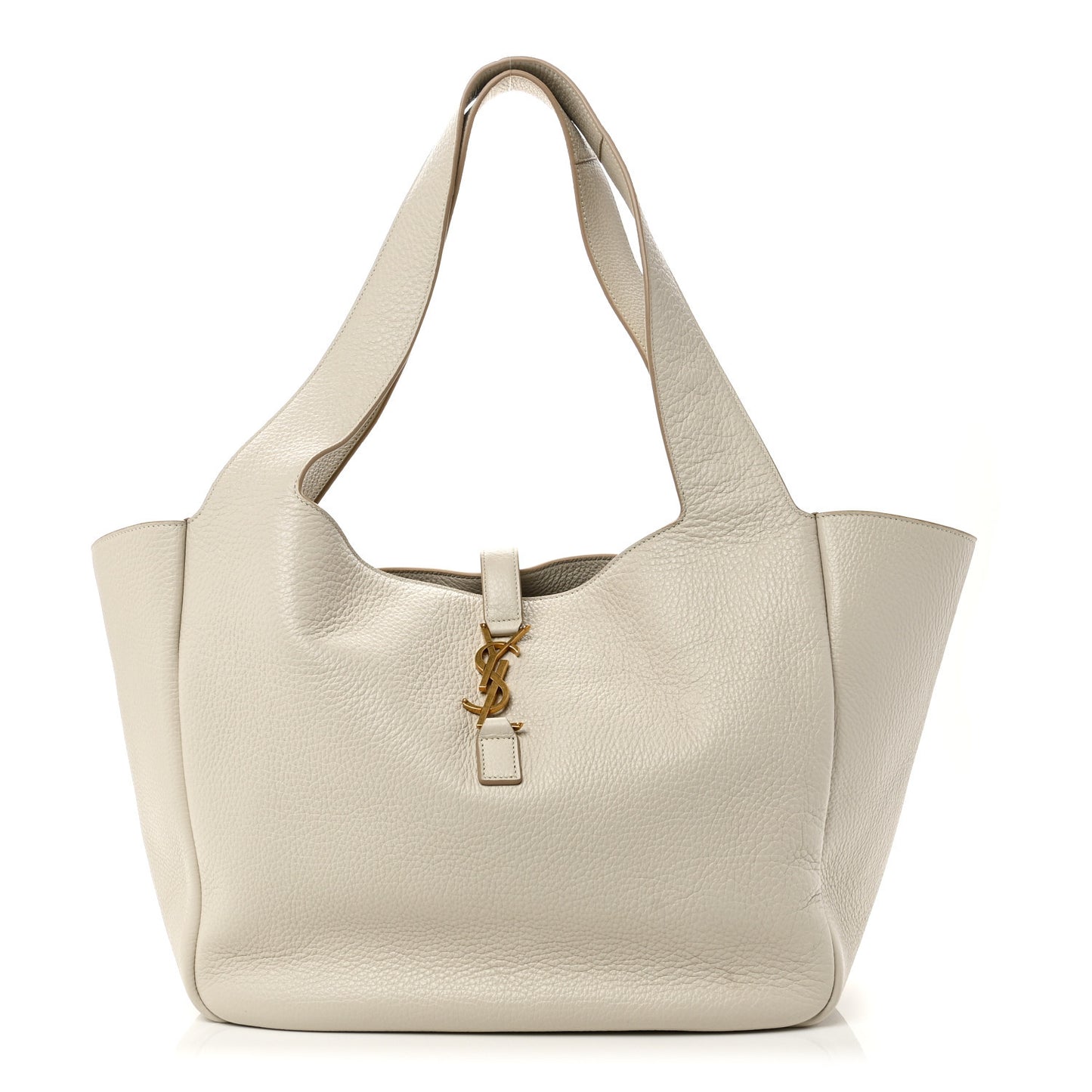 Grained Deerskin Bea Tote Blanc Vintage