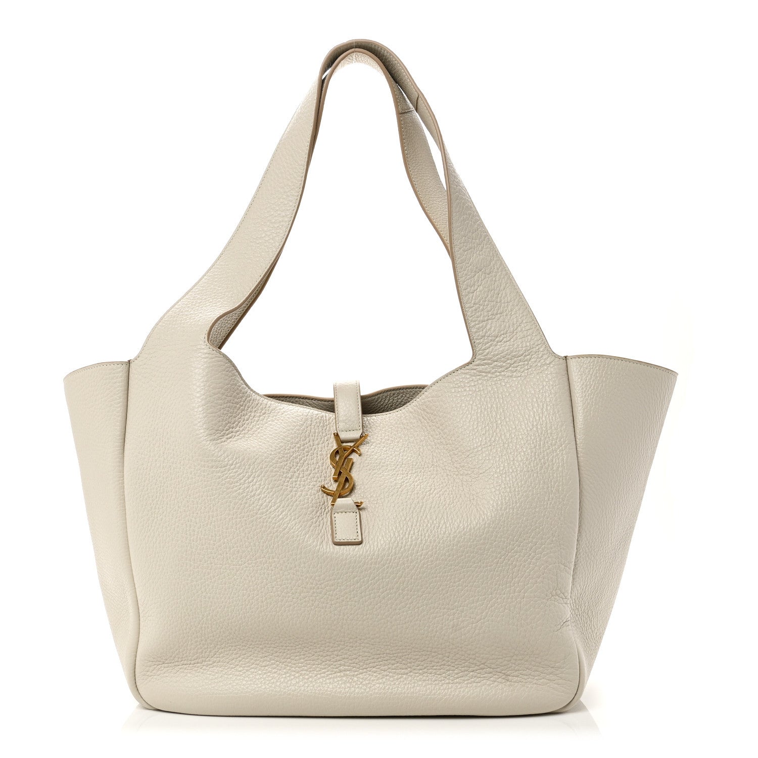 Saint Laurent Grained Deerskin Bea Tote Blanc Vintage 1 of 10