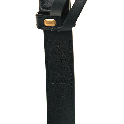 Gucci Calfskin Pearl Double G 20mm Belt 70 28 Black Cream 3 of 4