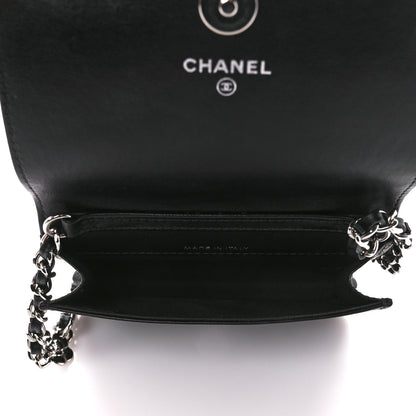 Chanel Caviar Camellia Embossed Chain Belt Bag Black 4 of 11