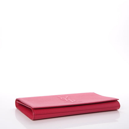 Saint Laurent Calfskin Large Belle De Jour Clutch Lipstick Fuchsia 4 of 9