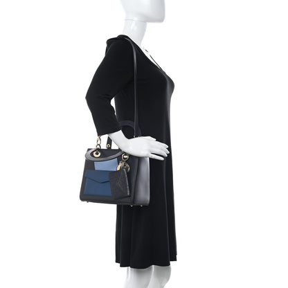 Christian Dior Calfskin Pockets Medium Lady Dior Blue 2 of 11