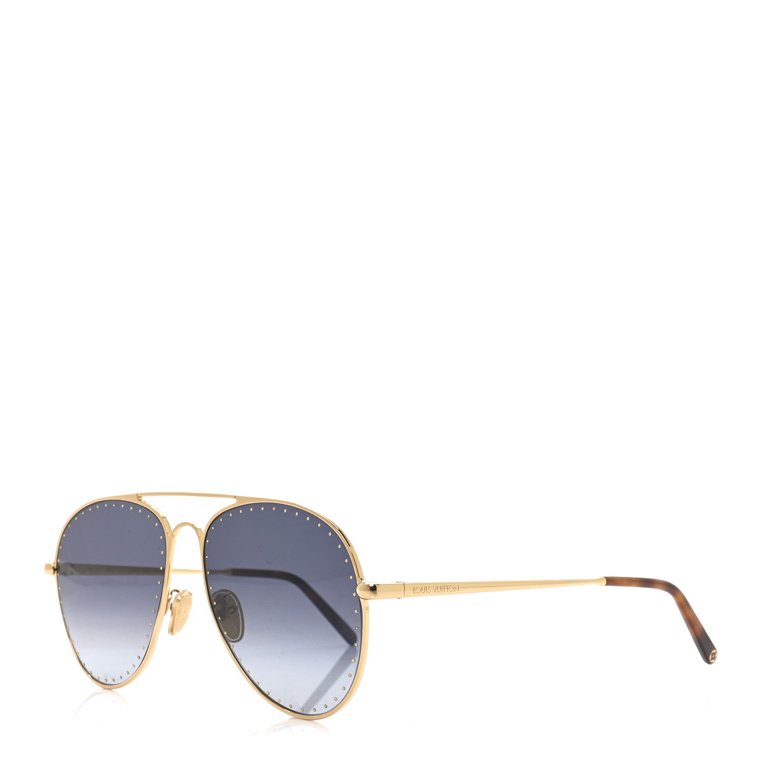 Louis Vuitton Metal LV Trunk Pilot Sunglasses Z1506U Blue 1 of 7