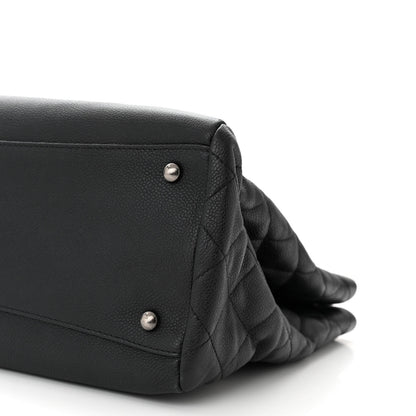 Chanel Caviar Lambskin Quilted Large Coco Break Shopping Bag Black 10 of 13