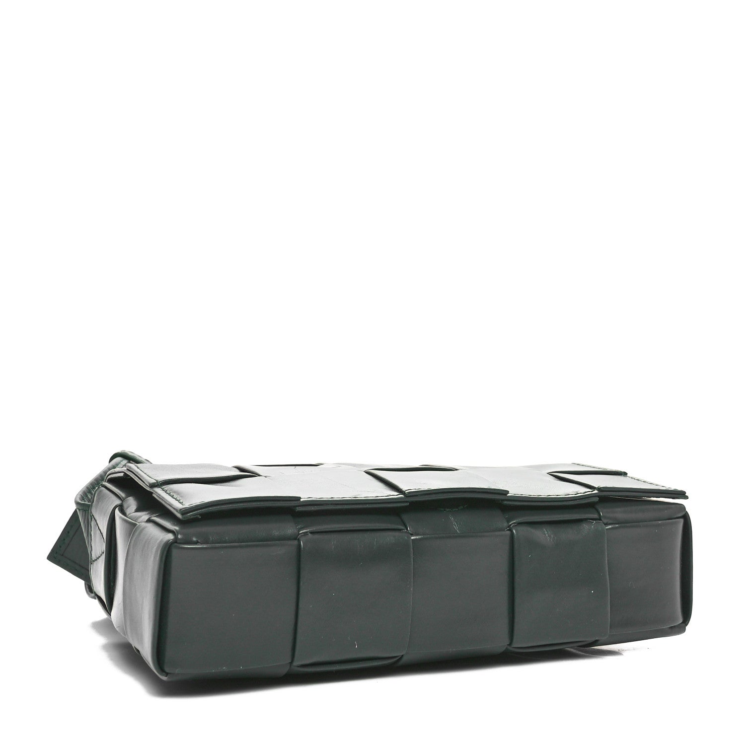 Bottega Veneta Paper Calfskin Maxi Intreccio Small Cassette Crossbody Bag Raintree 4 of 11