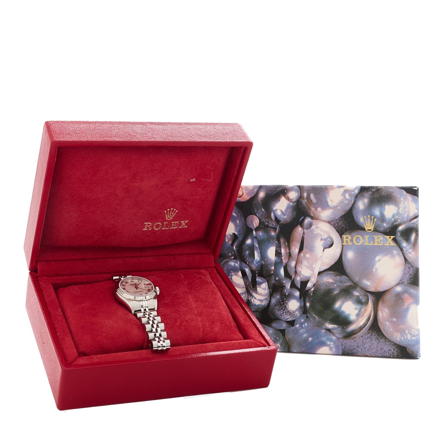 Rolex Stainless Steel 18K White Gold Mother of Pearl 26mm Oyster Perpetual Datejust Watch Roman 79174 5 of 5