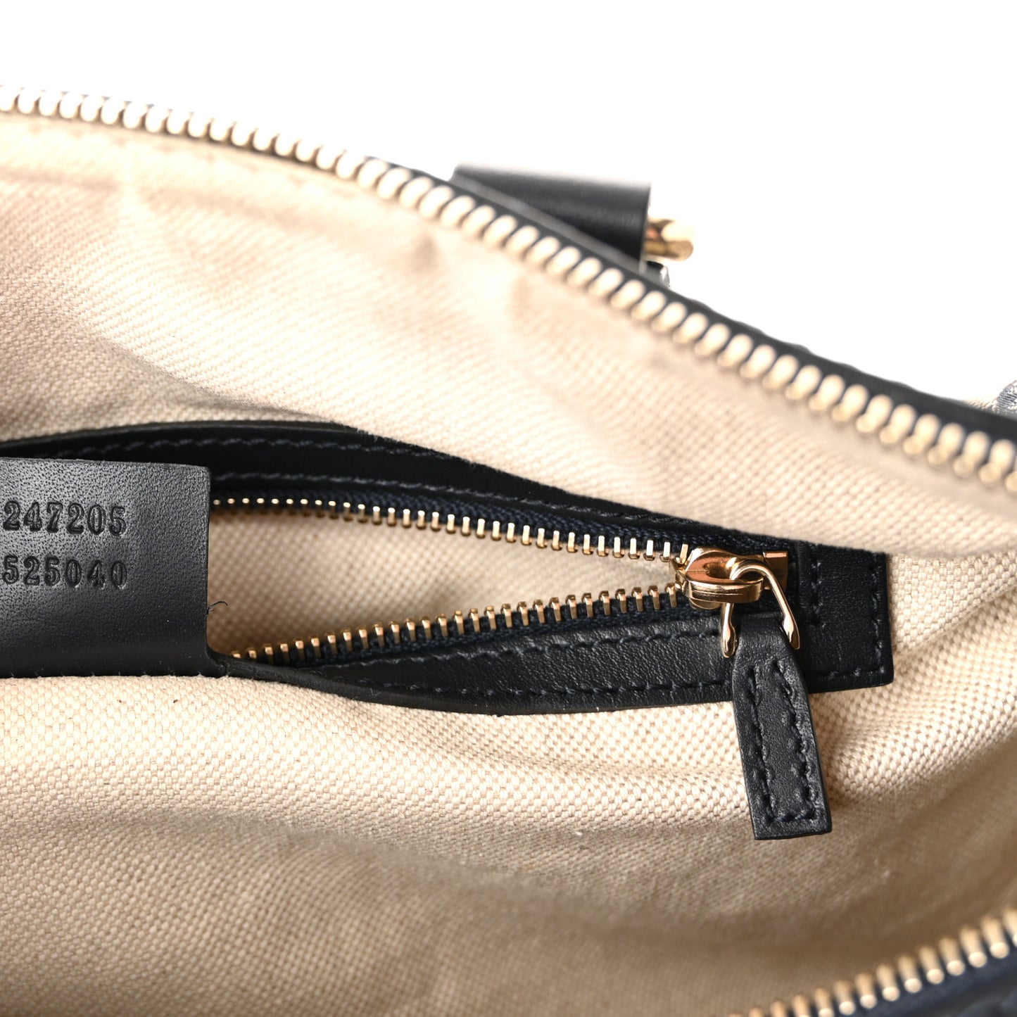 Monogram Selleria Calfskin Vintage Web Medium Boston Beige Blue