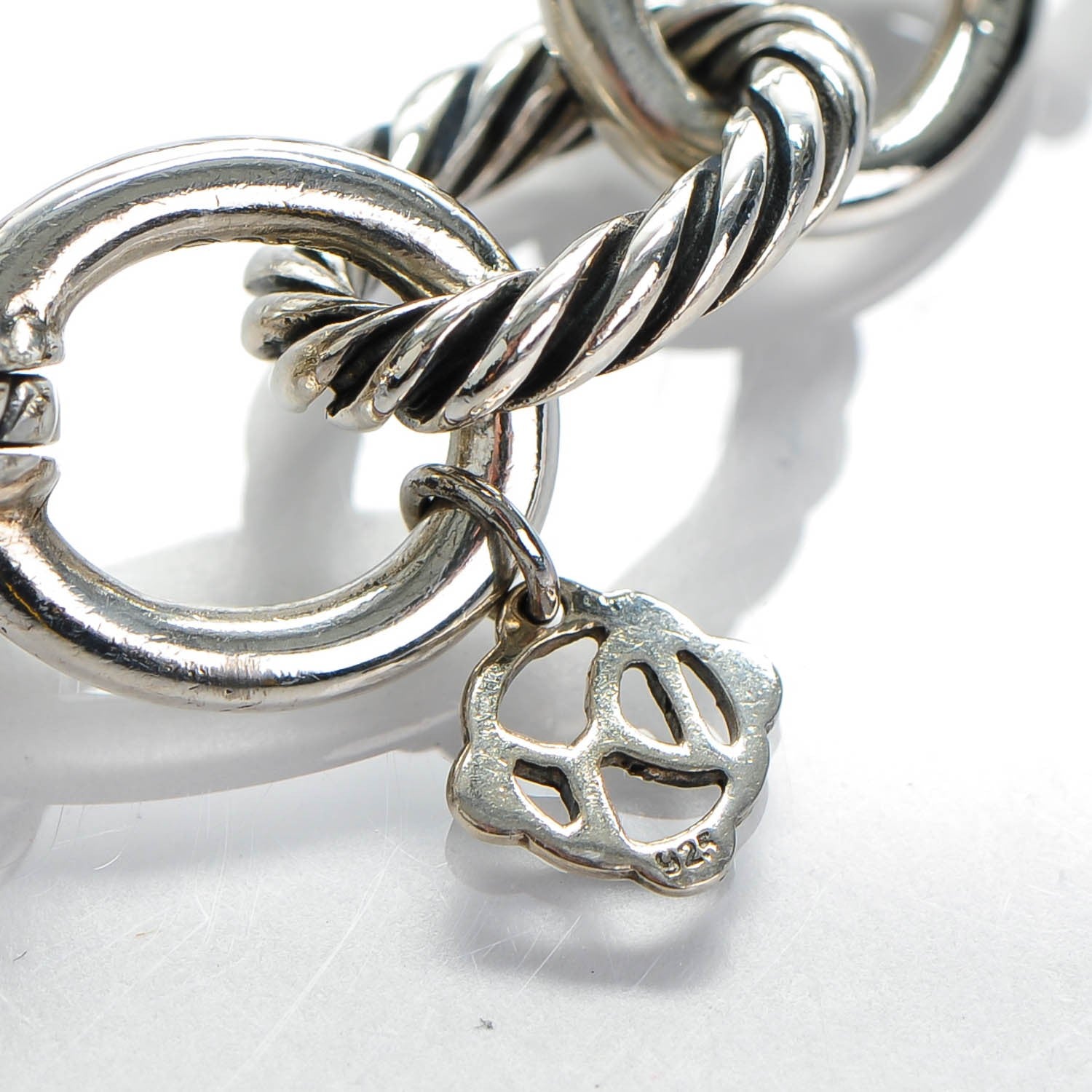 David Yurman Sterling Silver 12mm Large Oval Link Bracelet 5 of 7