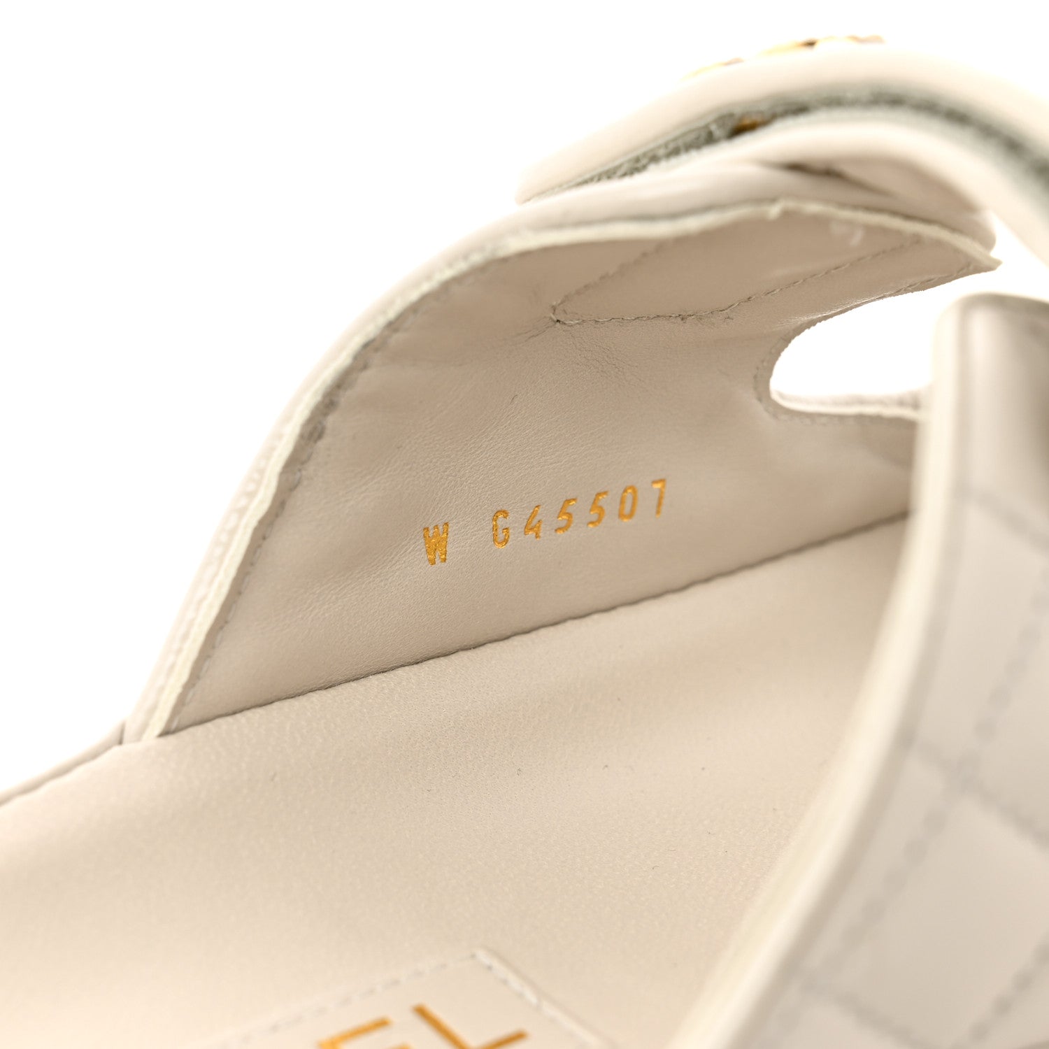 Chanel Shiny Calfskin Pearl Quilted Velcro Dad CC Slide Sandals 39 Light Beige 9 of 9