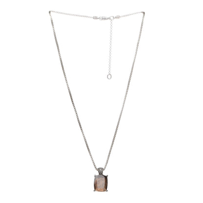 John Hardy Sterling Silver Diamond Golden Sheen Sapphire Classic Chain Pendant Necklace 3 of 6