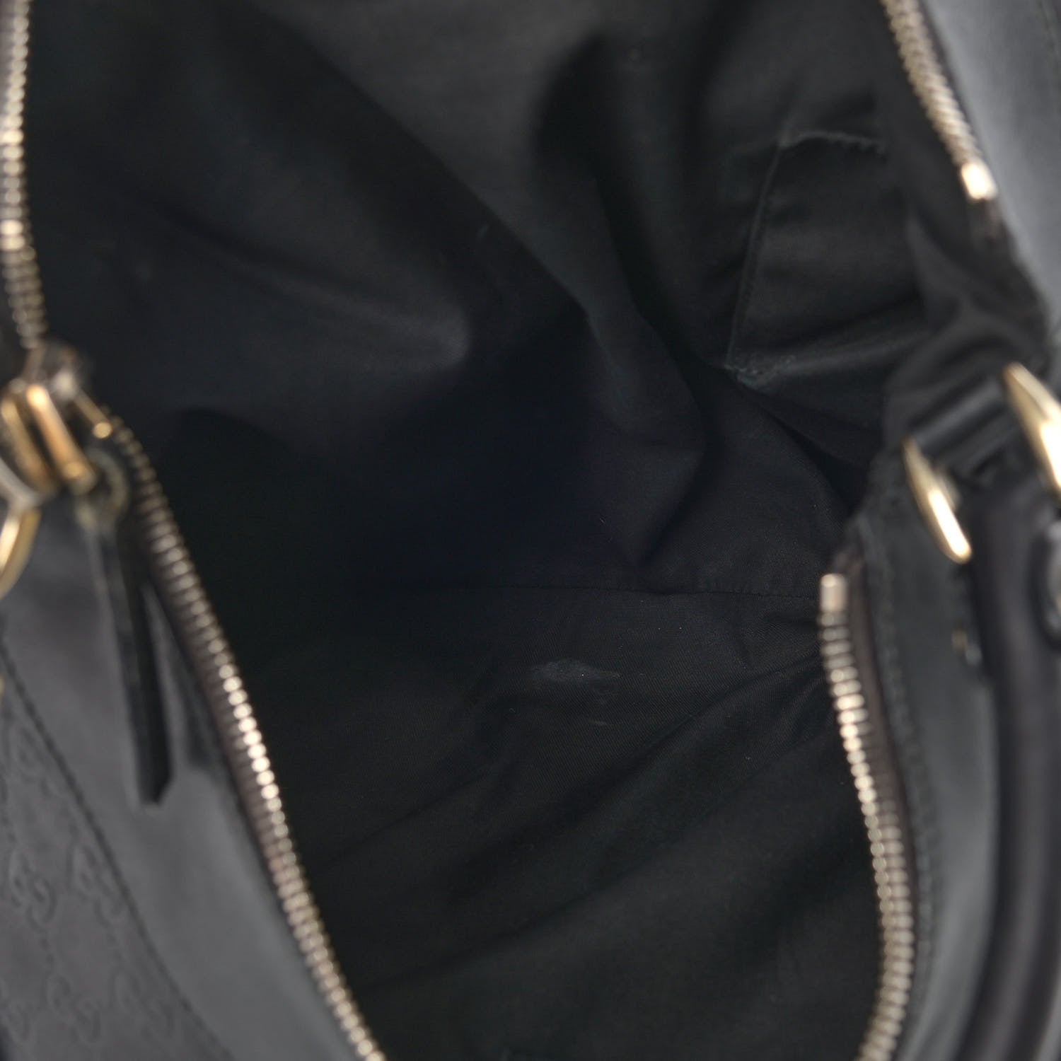 Gucci Guccissima Large D Gold Ring Hobo Black 4 of 18