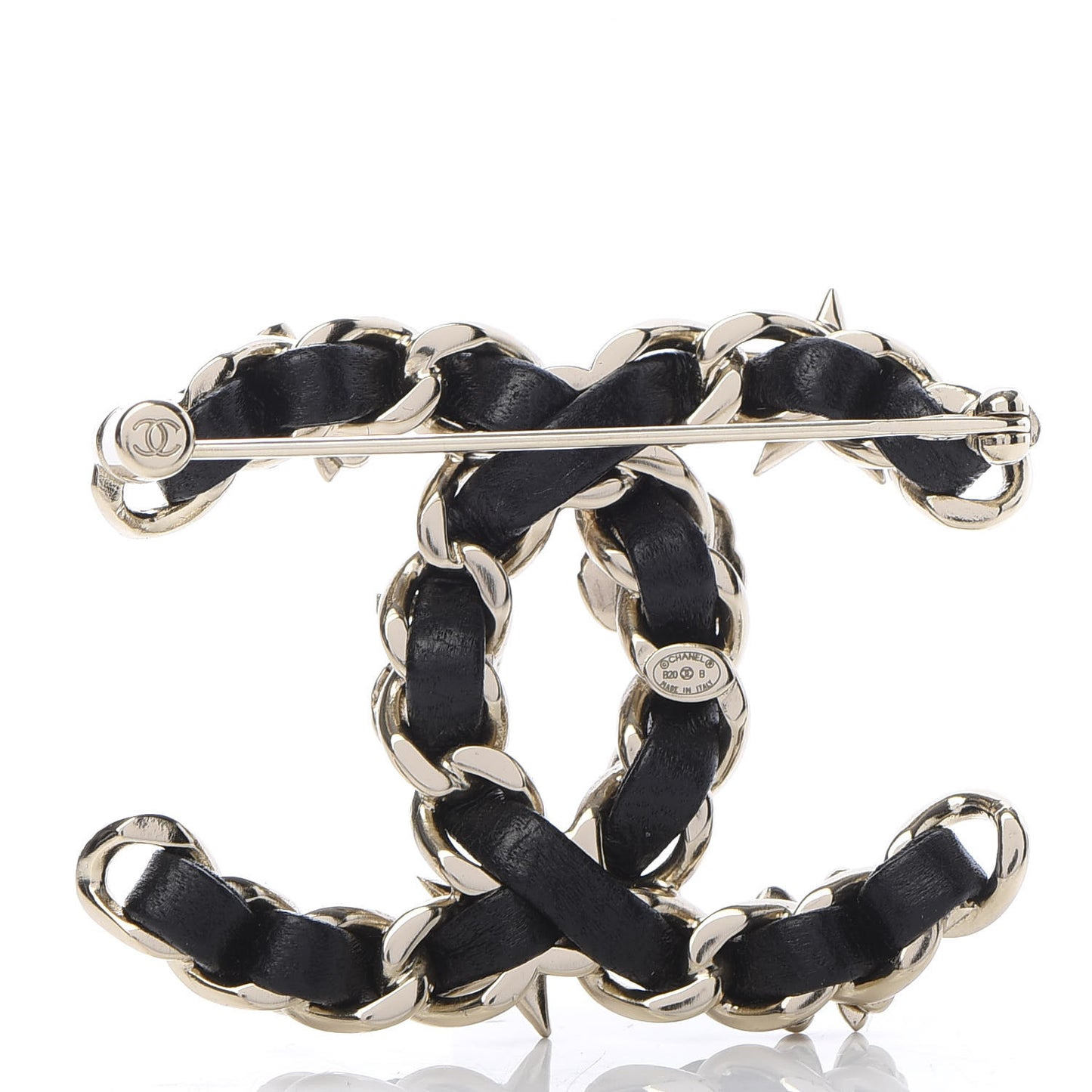 Lambskin Pearl Strass Sergeant Brooch Gold