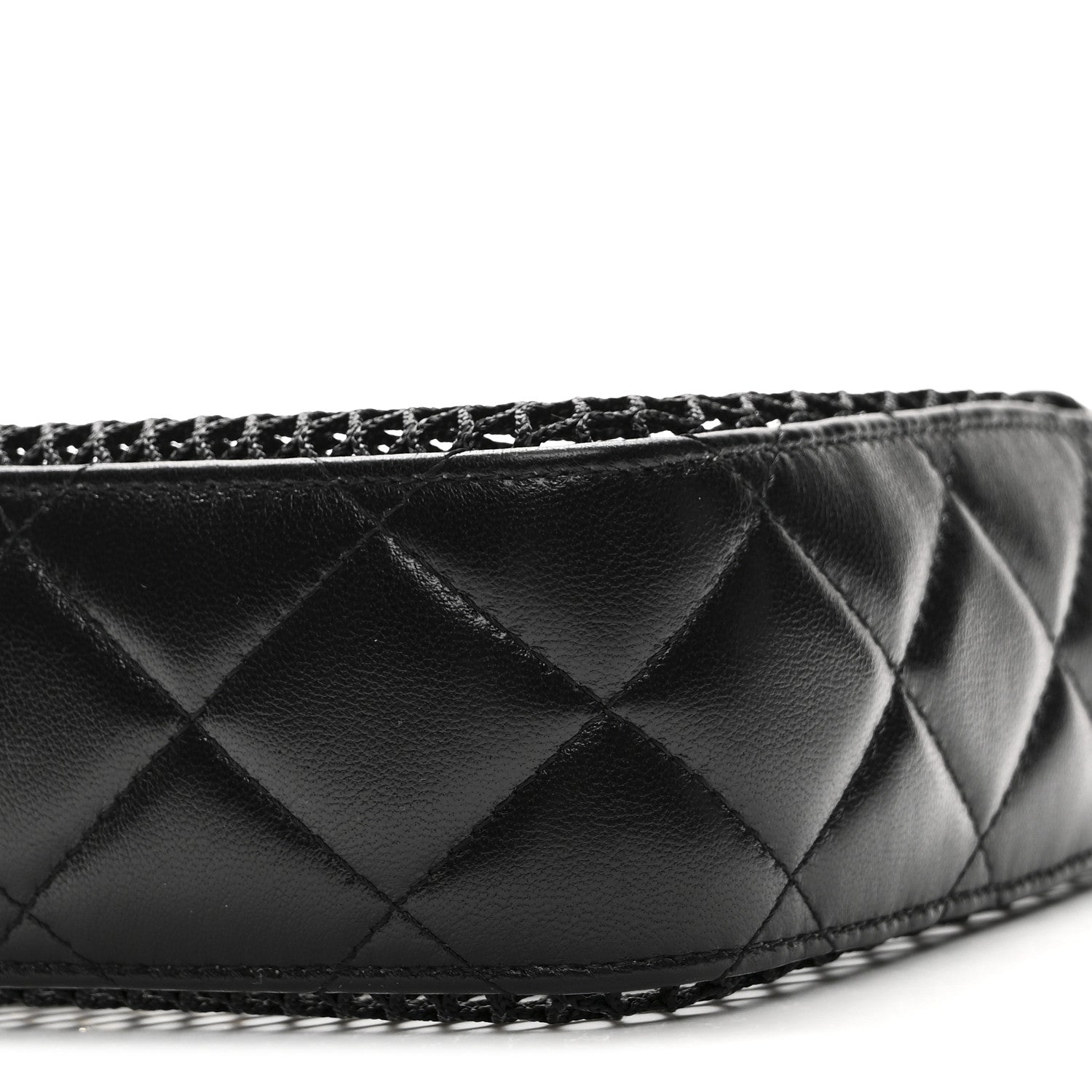 Chanel Mesh Shiny Lambskin Clutch With Chain Black 11 of 15