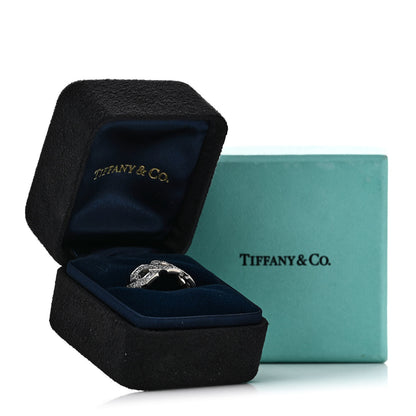 Tiffany Platinum Diamond Wide Eternal Link Band Ring 51 5.75 5 of 5