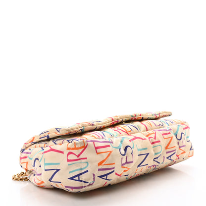 Saint Laurent Silk Carre Rive Gauche Print Patchwork Monogram Medium Jamie Multicolor White 4 of 10