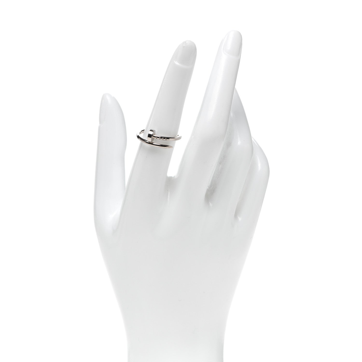 Cartier 18K White Gold Small Juste Un Clou Ring 54 7 2 of 6