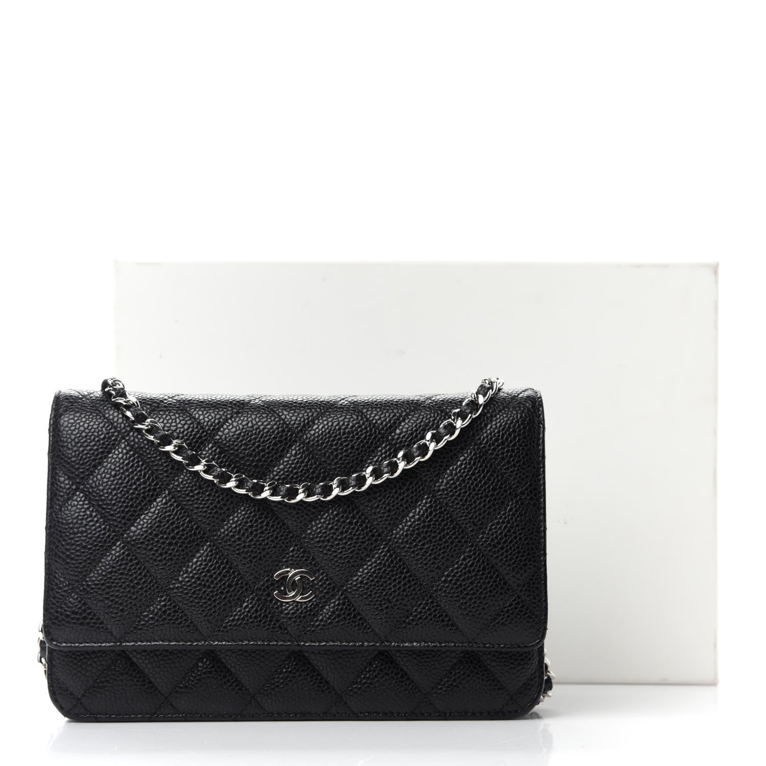 Chanel Caviar Quilted Wallet On Chain WOC Black 12 of 12