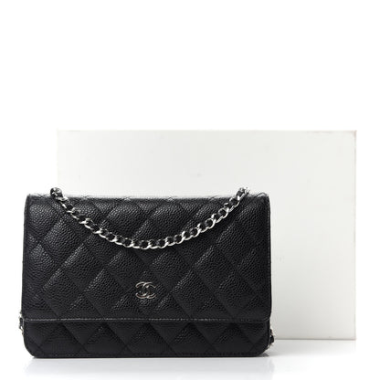 Chanel Caviar Quilted Wallet On Chain WOC Black 12 of 12