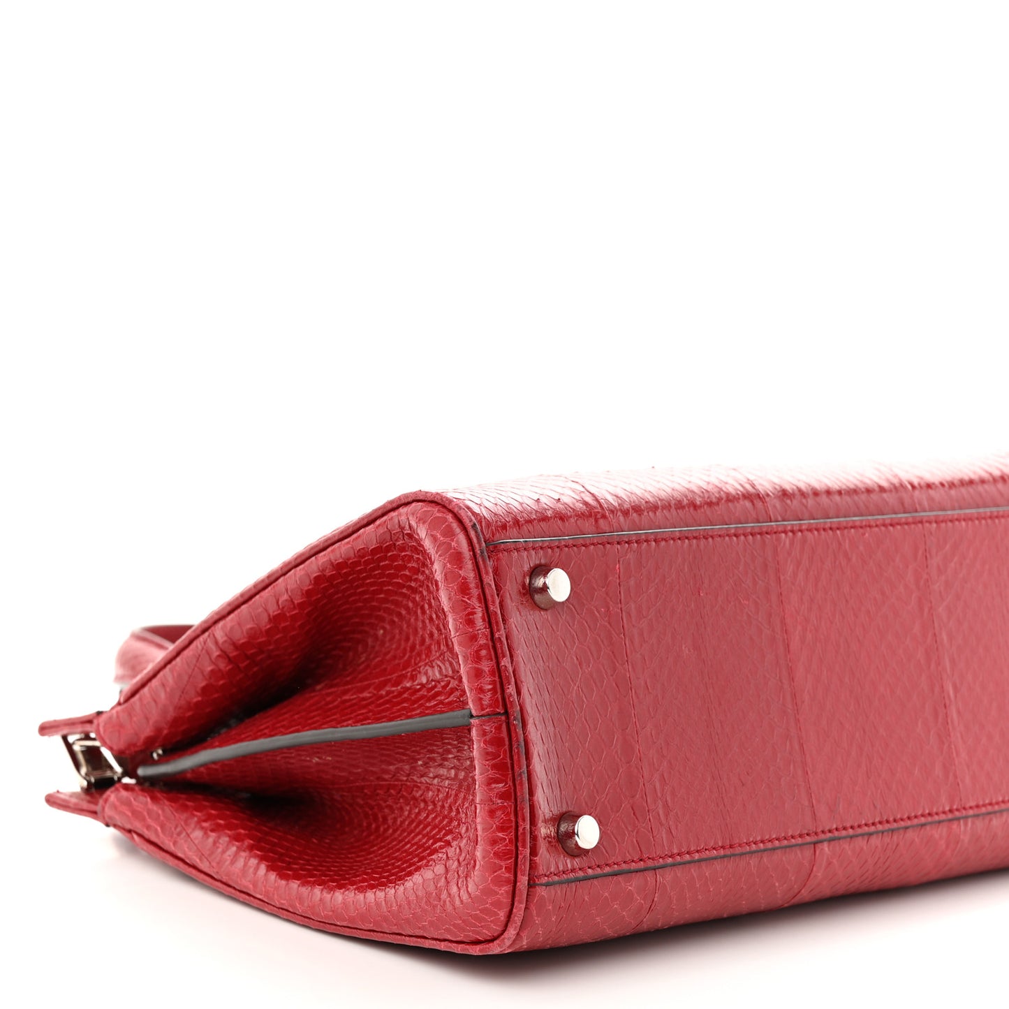 Snakeskin Small Zumi Top Handle Bag Romantic Cerise