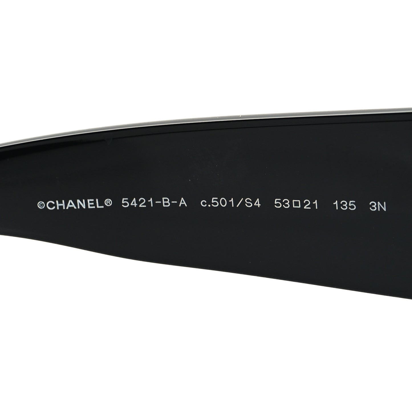 Acetate Strass Rectangle Sunglasses 5421B Black
