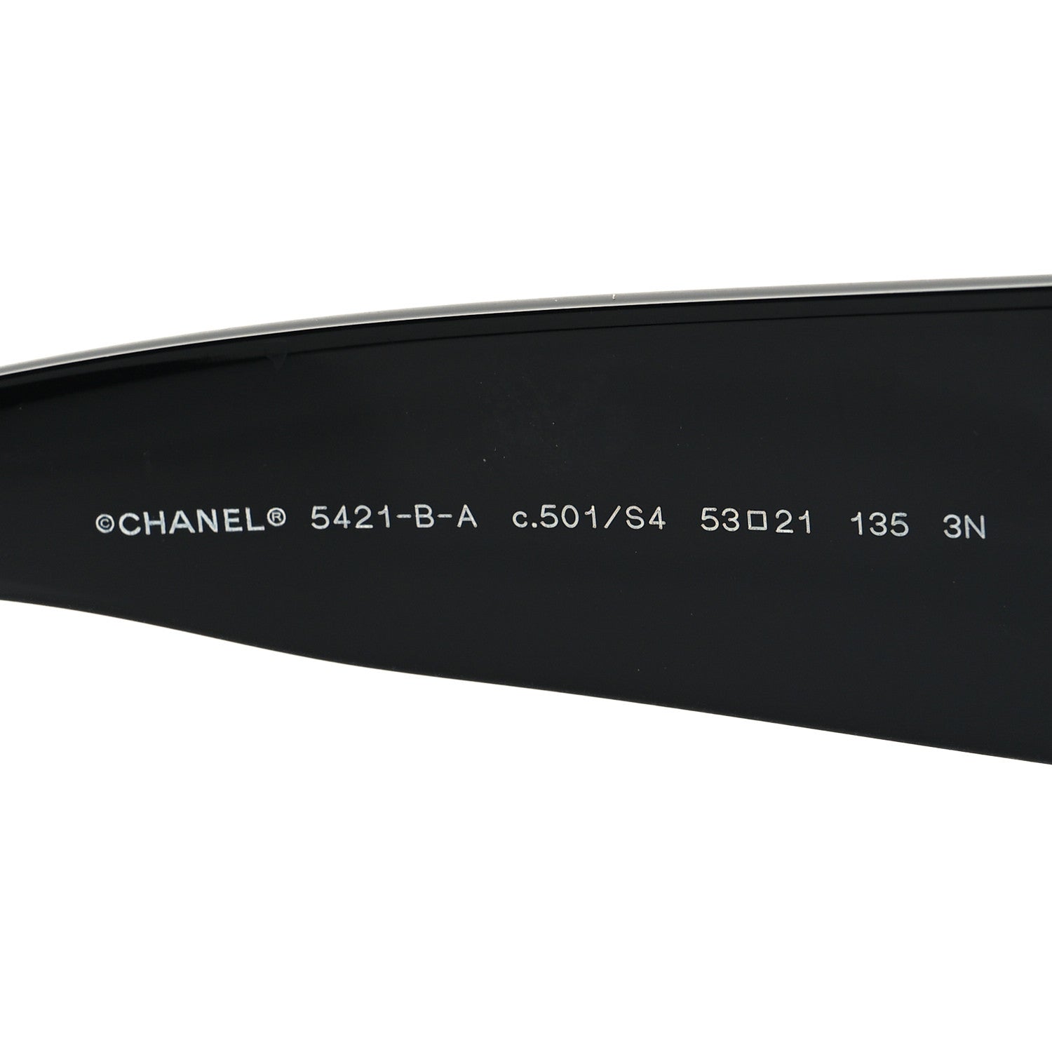 Chanel Acetate Strass Rectangle Sunglasses 5421B Black 5 of 8
