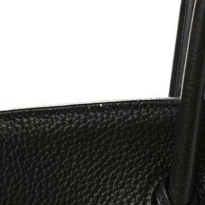 Hermes Taurillon Clemence Birkin 35 Black 12 of 19