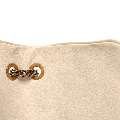 Chanel Crumpled Grained Calfskin Quilted Large Shiva Flap Dark White 12 of 19