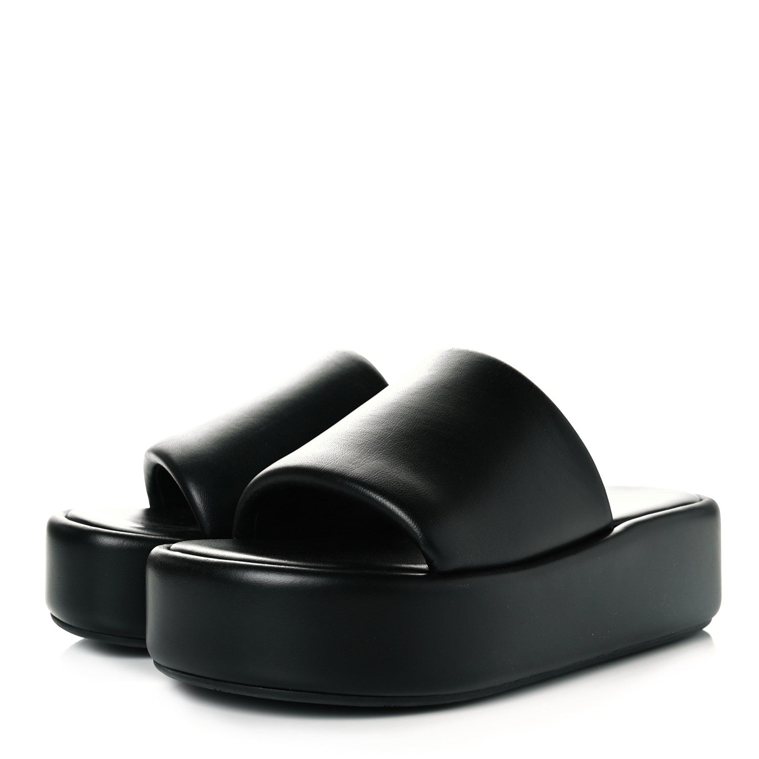 Balenciaga Smooth Nappa Logo Rise Platform Sandals 37 Black White 3 of 8