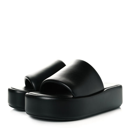 Balenciaga Smooth Nappa Logo Rise Platform Sandals 37 Black White 3 of 8