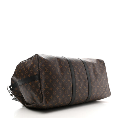 Louis Vuitton Monogram Macassar Keepall Bandouliere 55 4 of 11