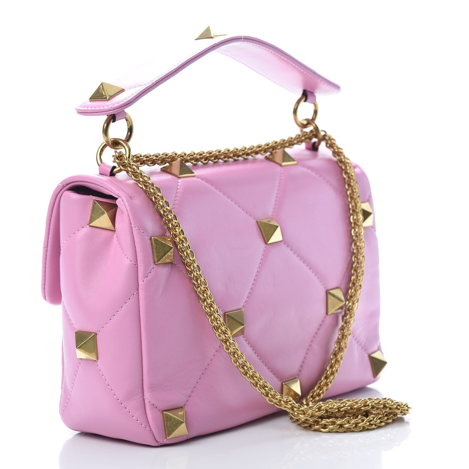 Valentino Garavani Nappa Large Roman Stud Shoulder Bag Giacinto 3 of 10