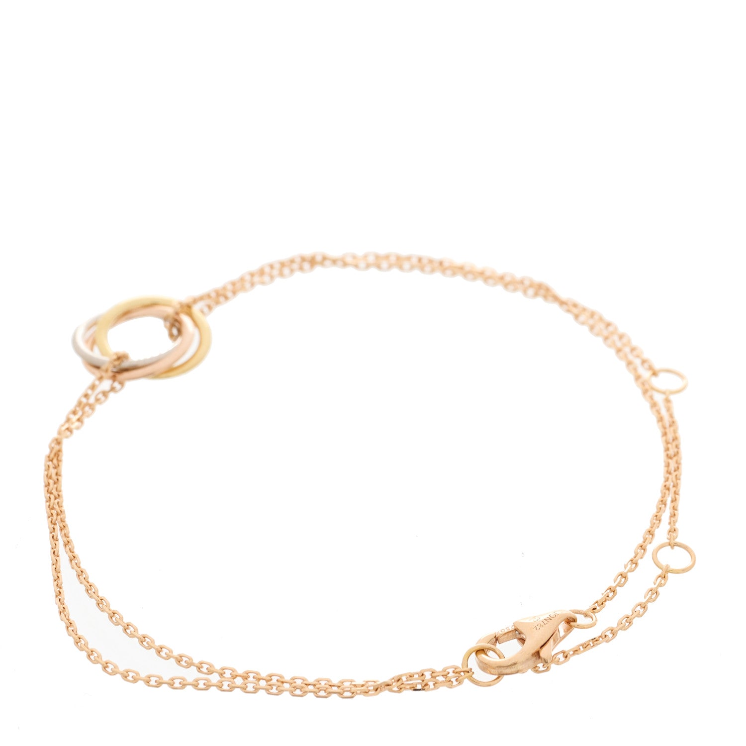 Cartier 18K Pink Yellow White Gold Trinity Bracelet 3 of 7
