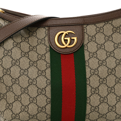 Gucci GG Supreme Monogram Web Small Ophidia Half Moon Hobo Brown 8 of 11