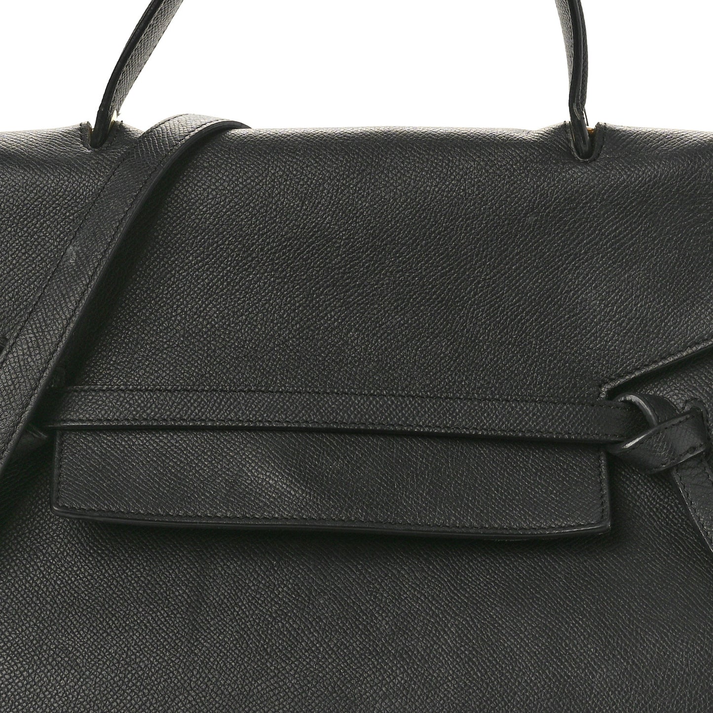 Grained Calfskin Mini Belt Bag Black